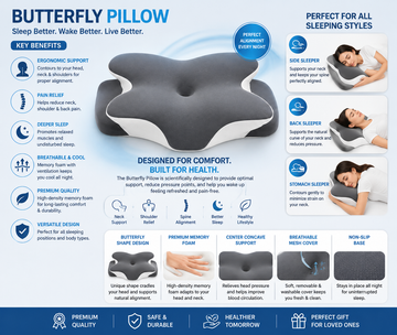 30% Off Butterfly-Shaped Ergonomic Support Pillow - Feel Fully Rested
